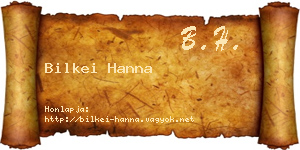 Bilkei Hanna névjegykártya